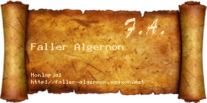 Faller Algernon névjegykártya